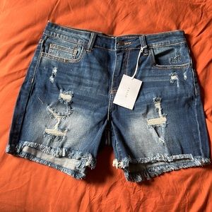 Cello Dark Wash fray hem Boyfriend Fit